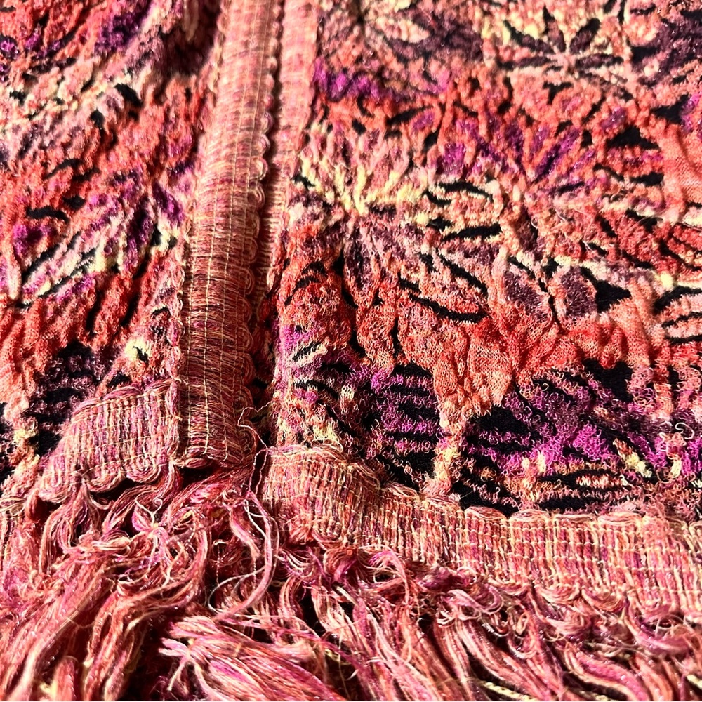 Free People Red and Pink Knit Coachella Cardigan Duster - Picture 4 of 5